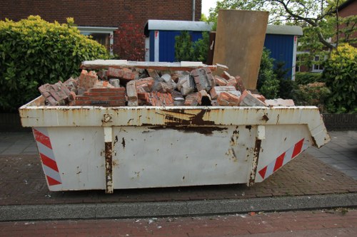 Commercial skip being delivered to a Kings Cross business site