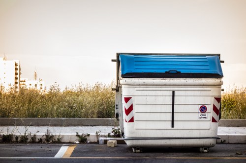 Construction site with waste removal services in Kings Cross